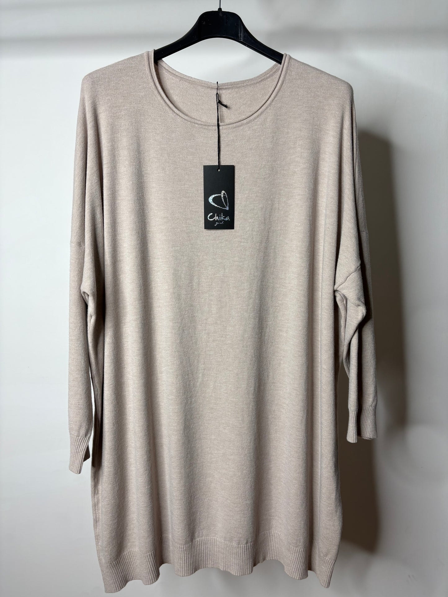 Maglia Over, Chika - Nero/Bordeaux/Beige