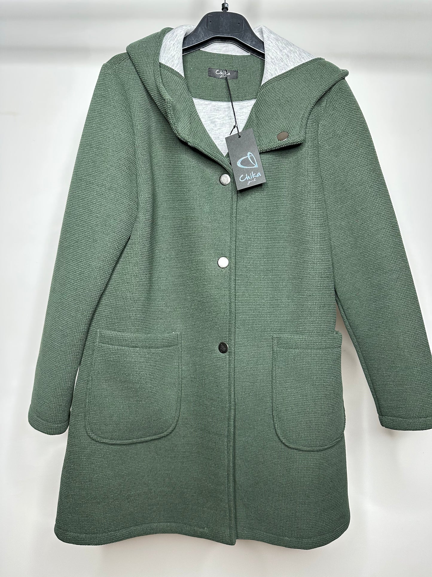 Montgomery con Cappuccio, Chika - Nero/Verde/Panna/Blu