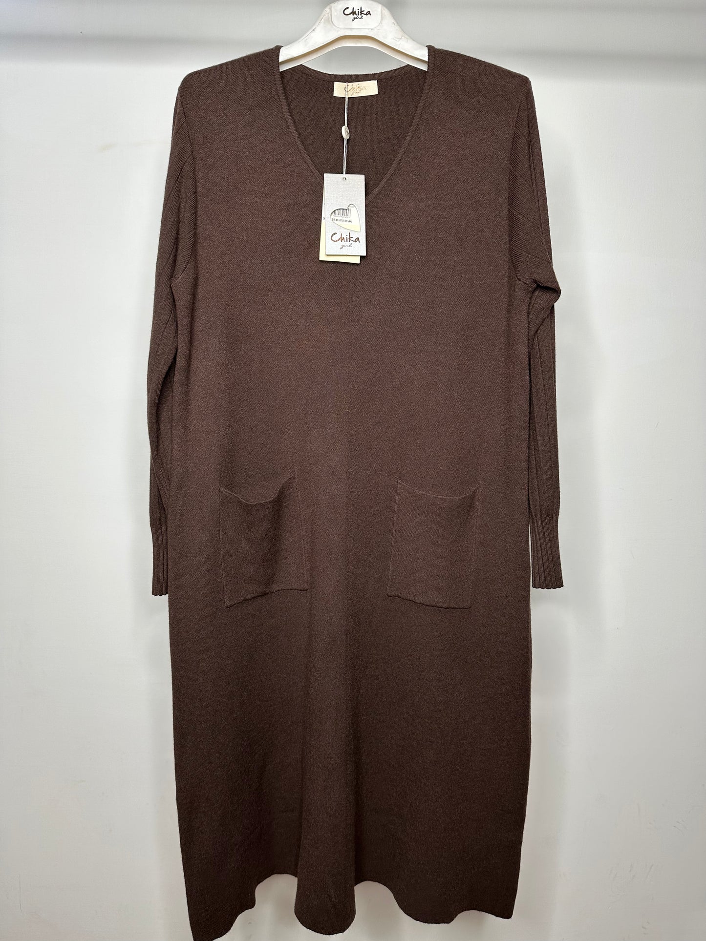 Vestito Lungo, Chika - Marrone