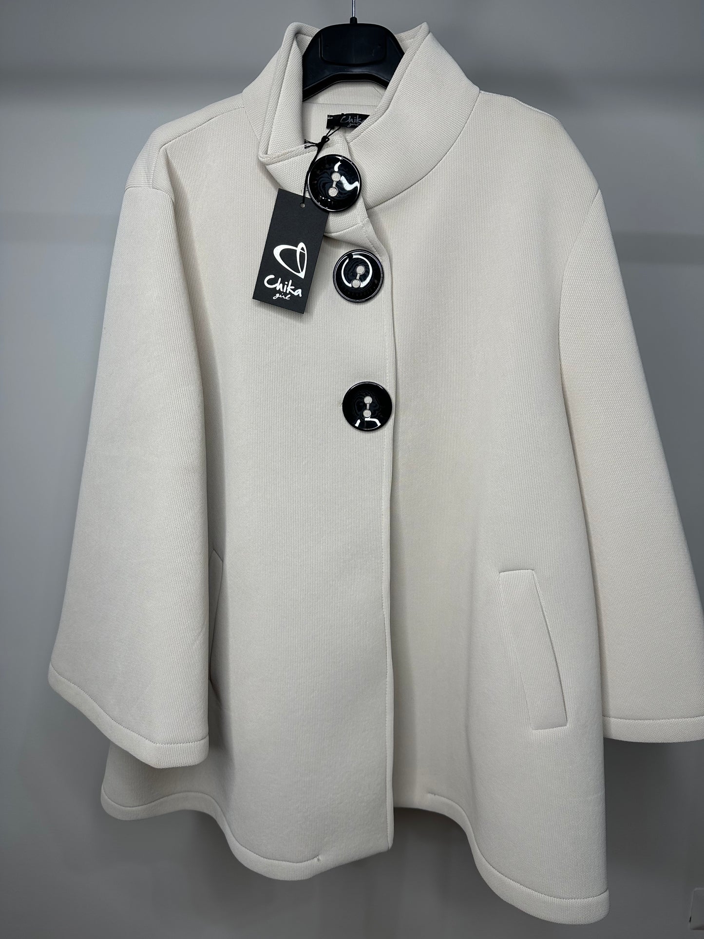 Giacca Over, Chika - Nero/Panna