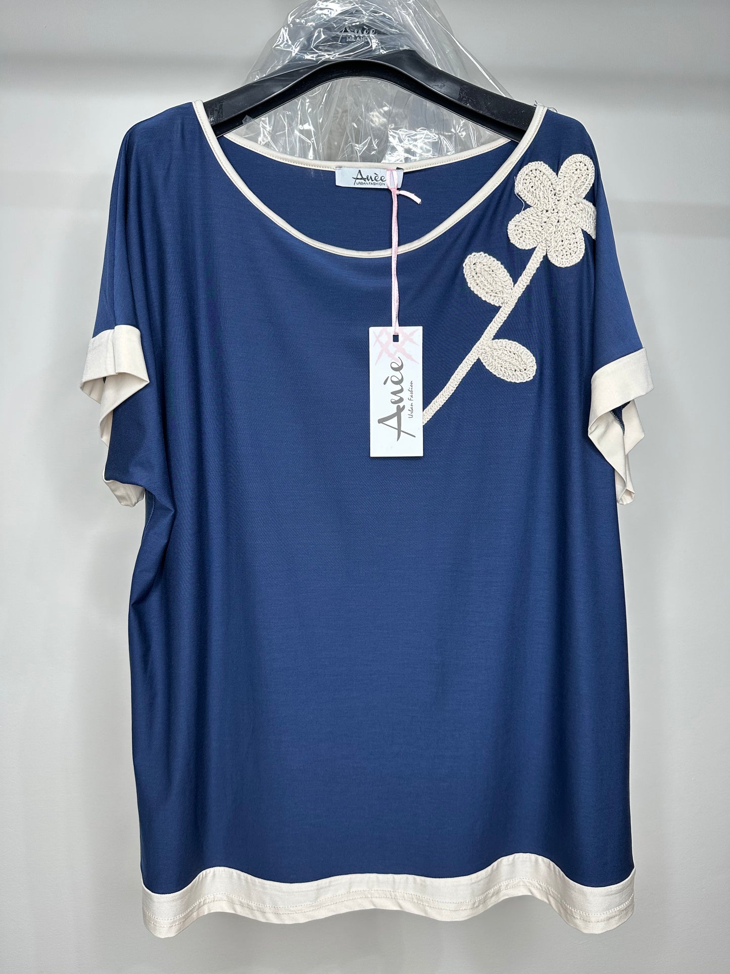 Maglia Fiore - Nero/Blu