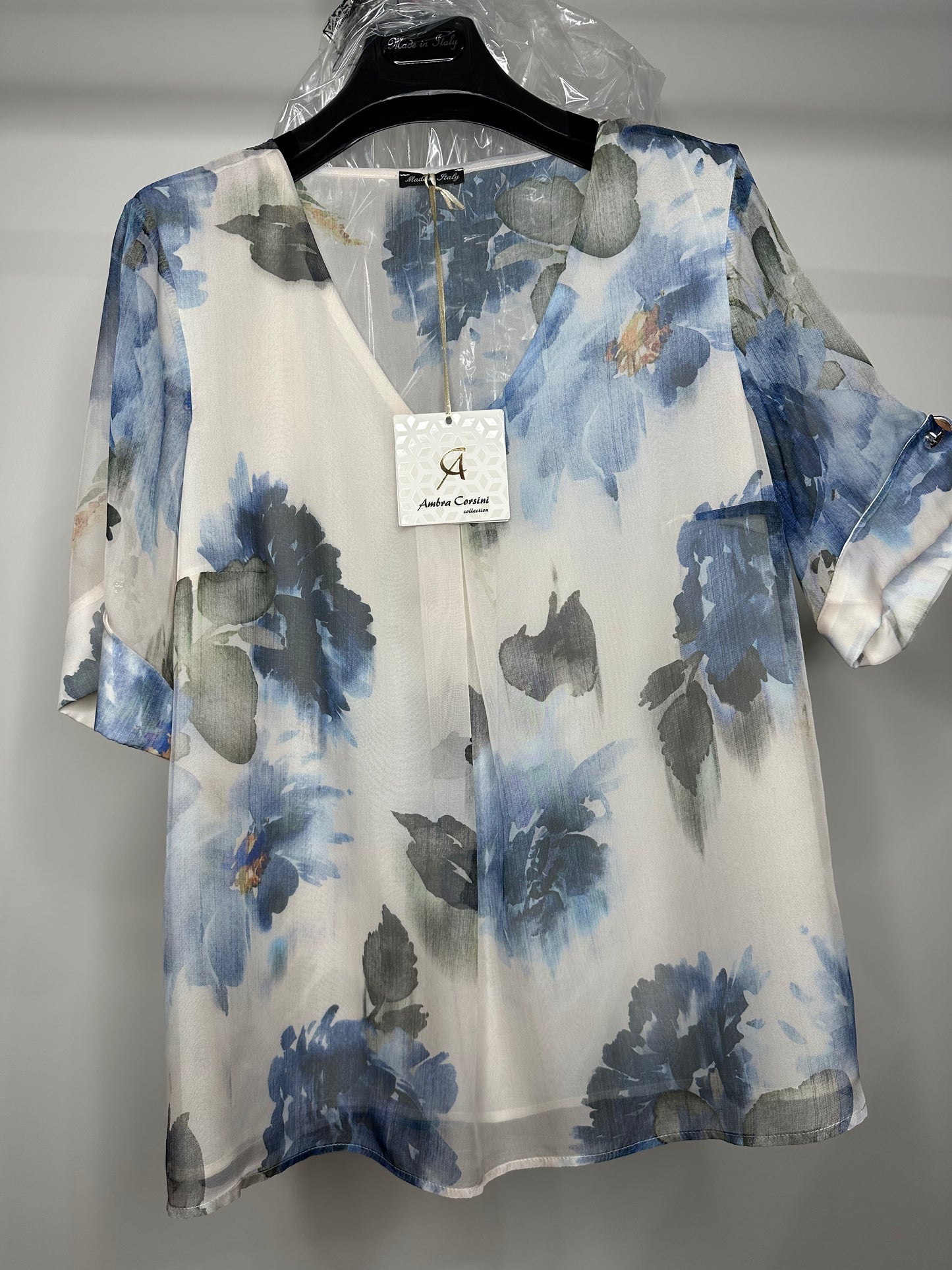 Casacca di Georgette - Azzurro