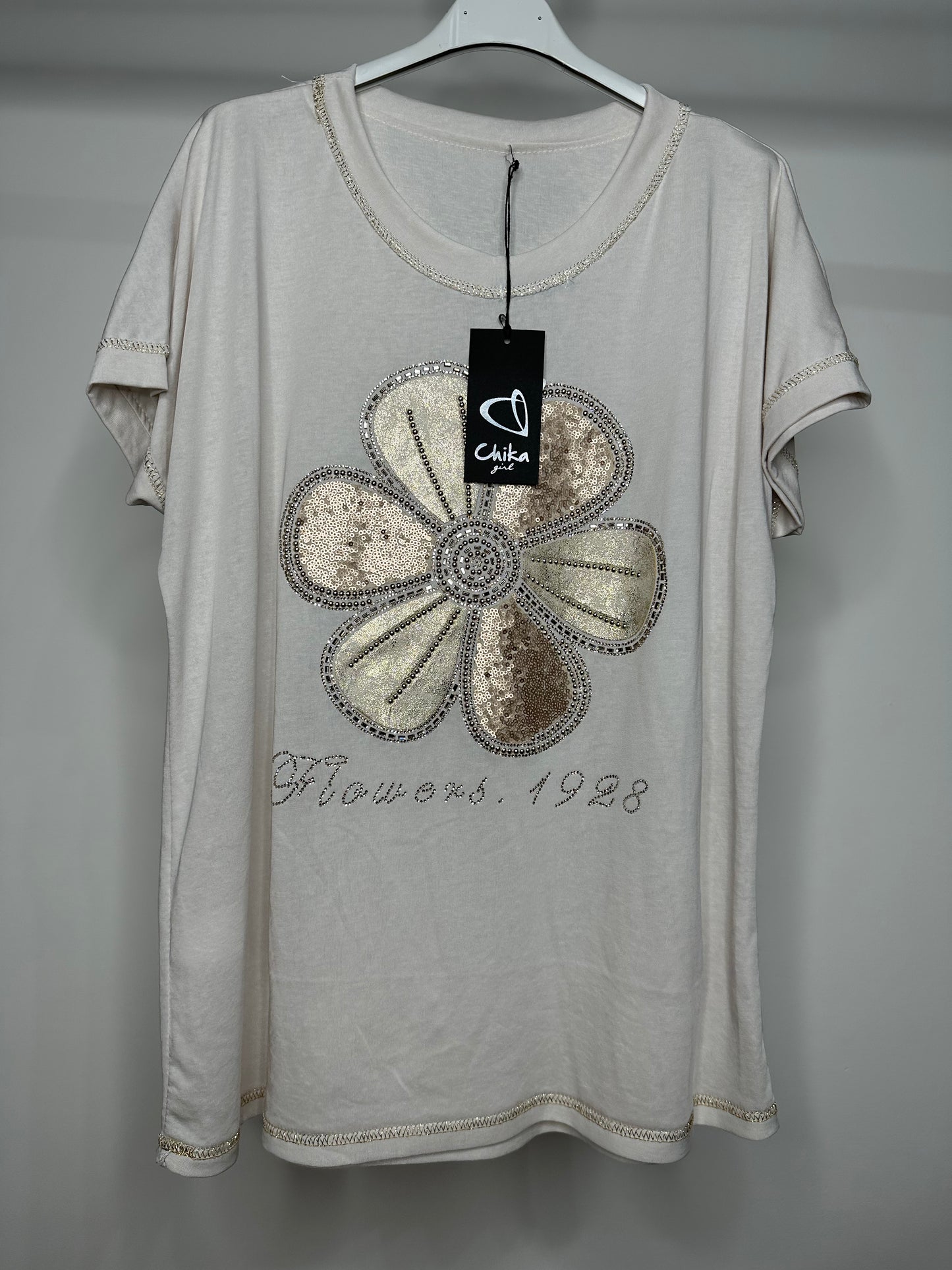 Maglia Fiore - Nero/Oro/Panna