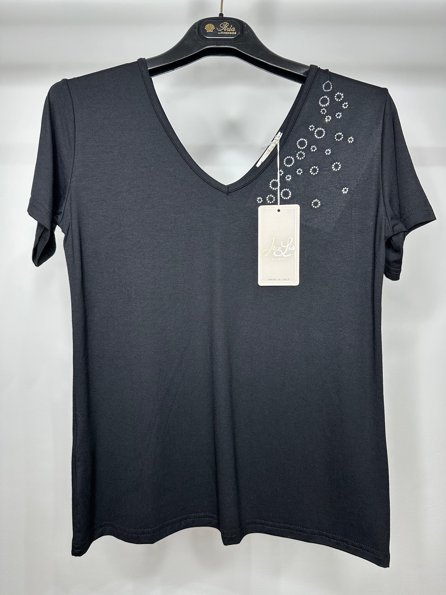 Maglia con Brillantini - Marrone/Nero