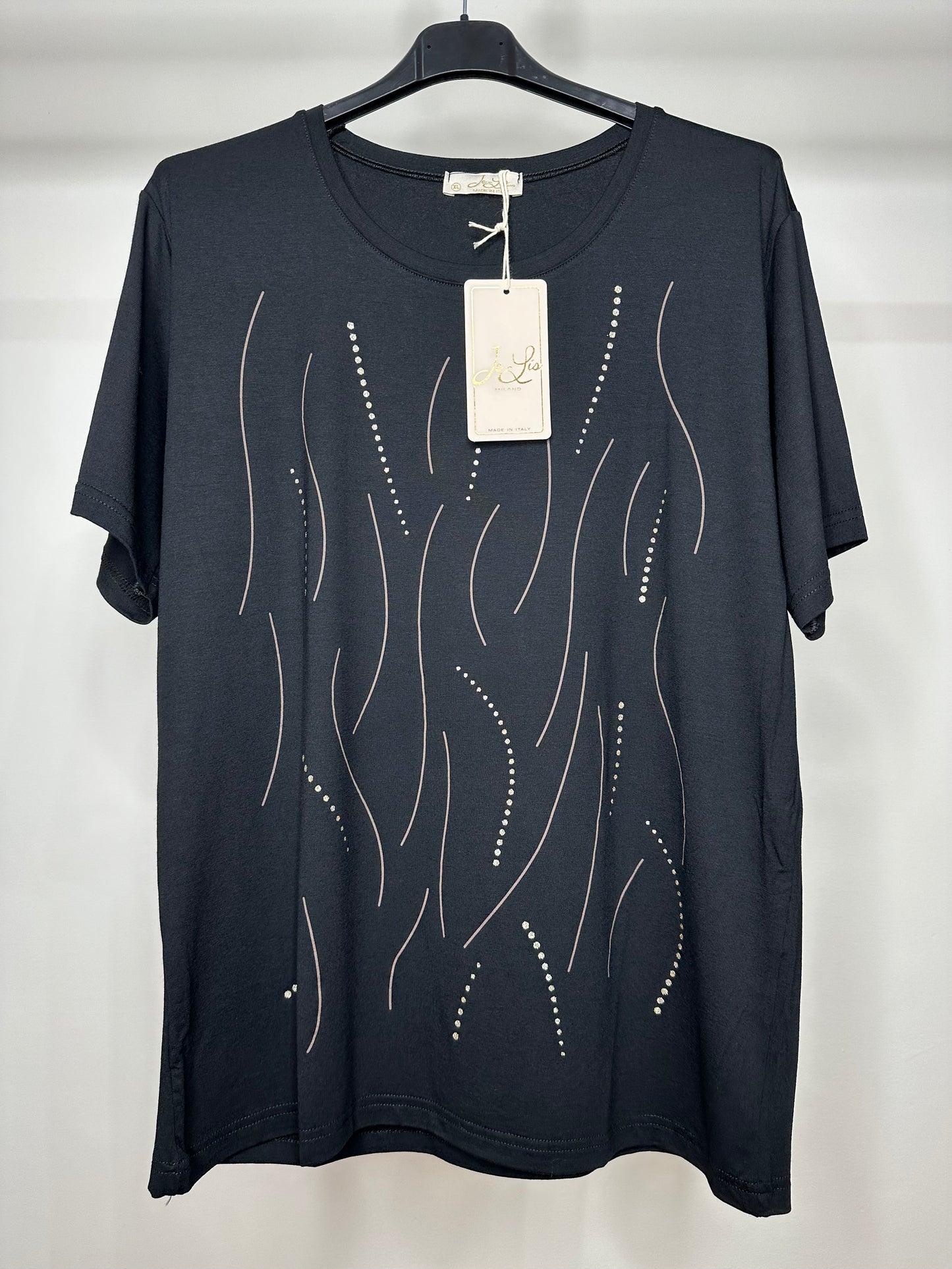 Maglia con Brillantini - Marrone/Nero