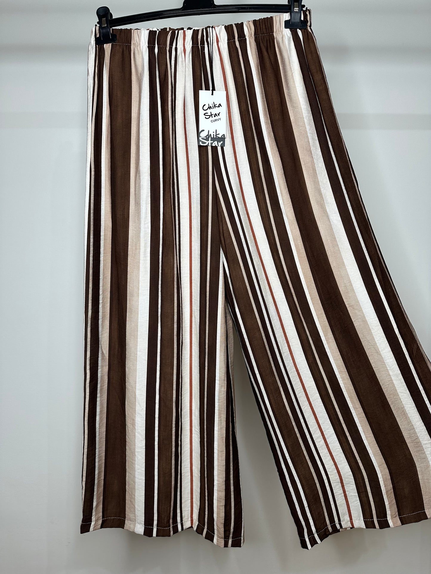 Pantaloni a Righe - Marrone