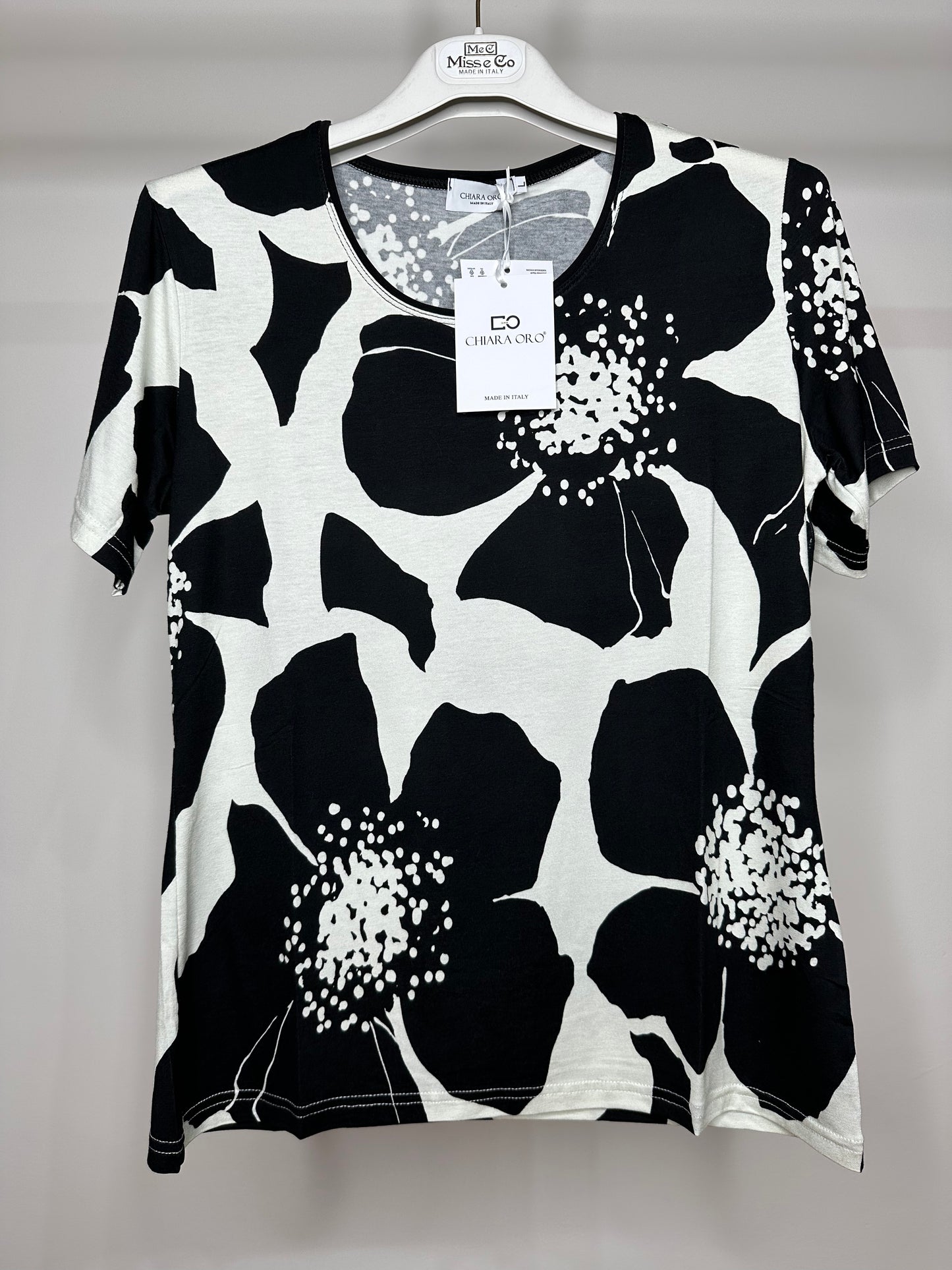 Maglia Fiori - Nero