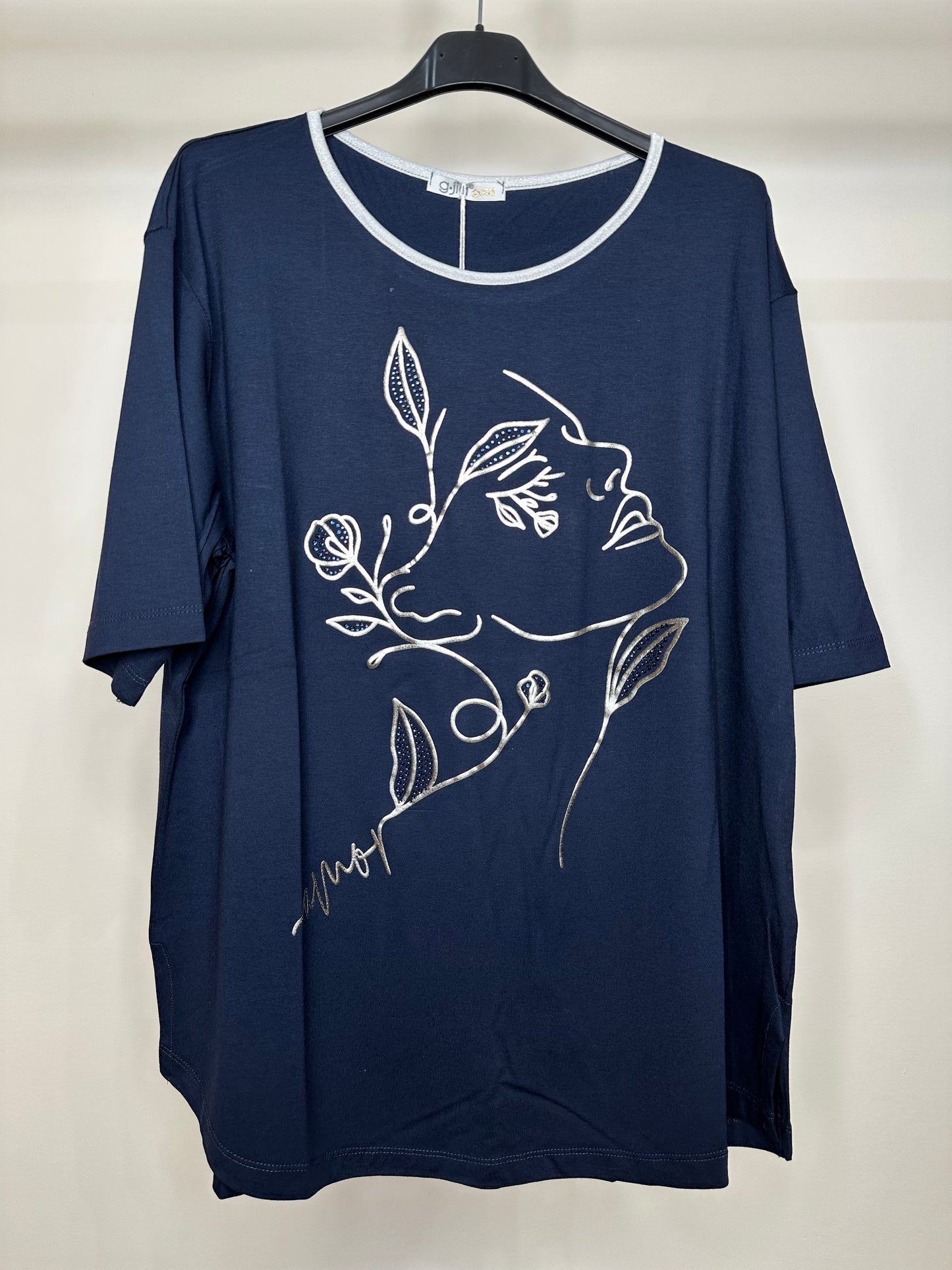 Maglia con Disegno - Blu