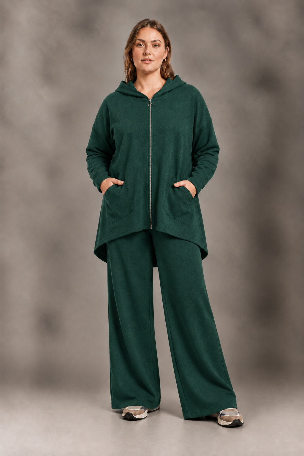 Felpa con cappuccio - Nero/ Verde/Marrone/Blu