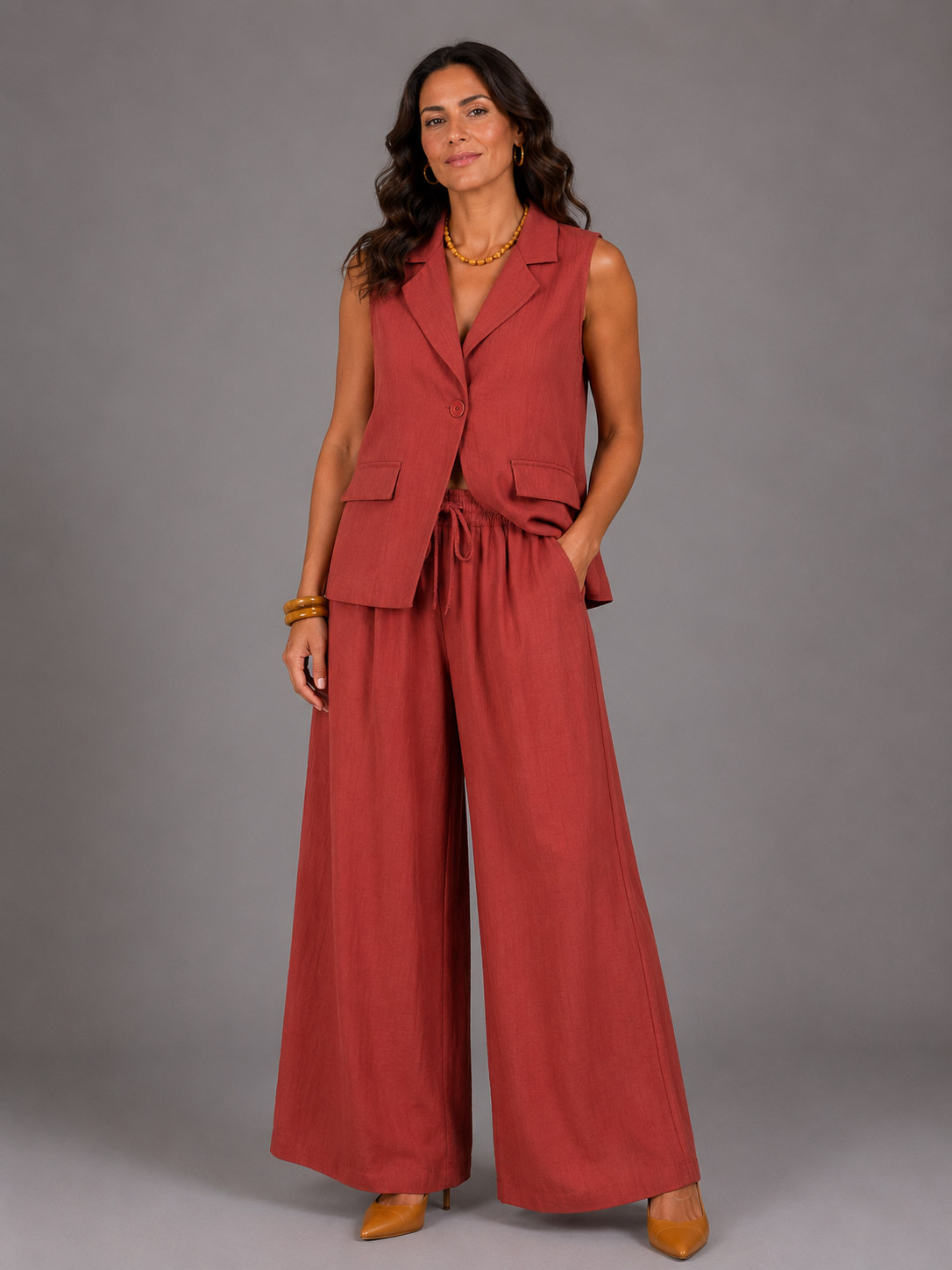 Completo con Pantaloni Palazzo - 5 Colori