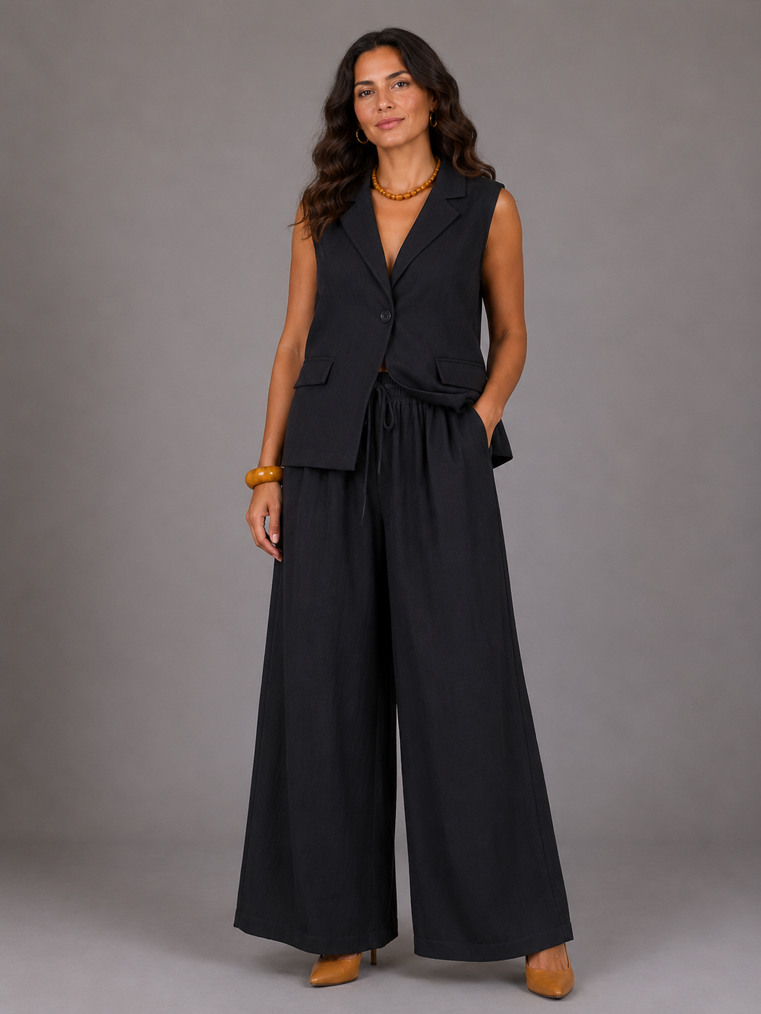 Completo con Pantaloni Palazzo - 5 Colori