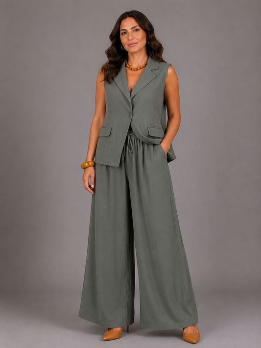 Completo con Pantaloni Palazzo - 5 Colori