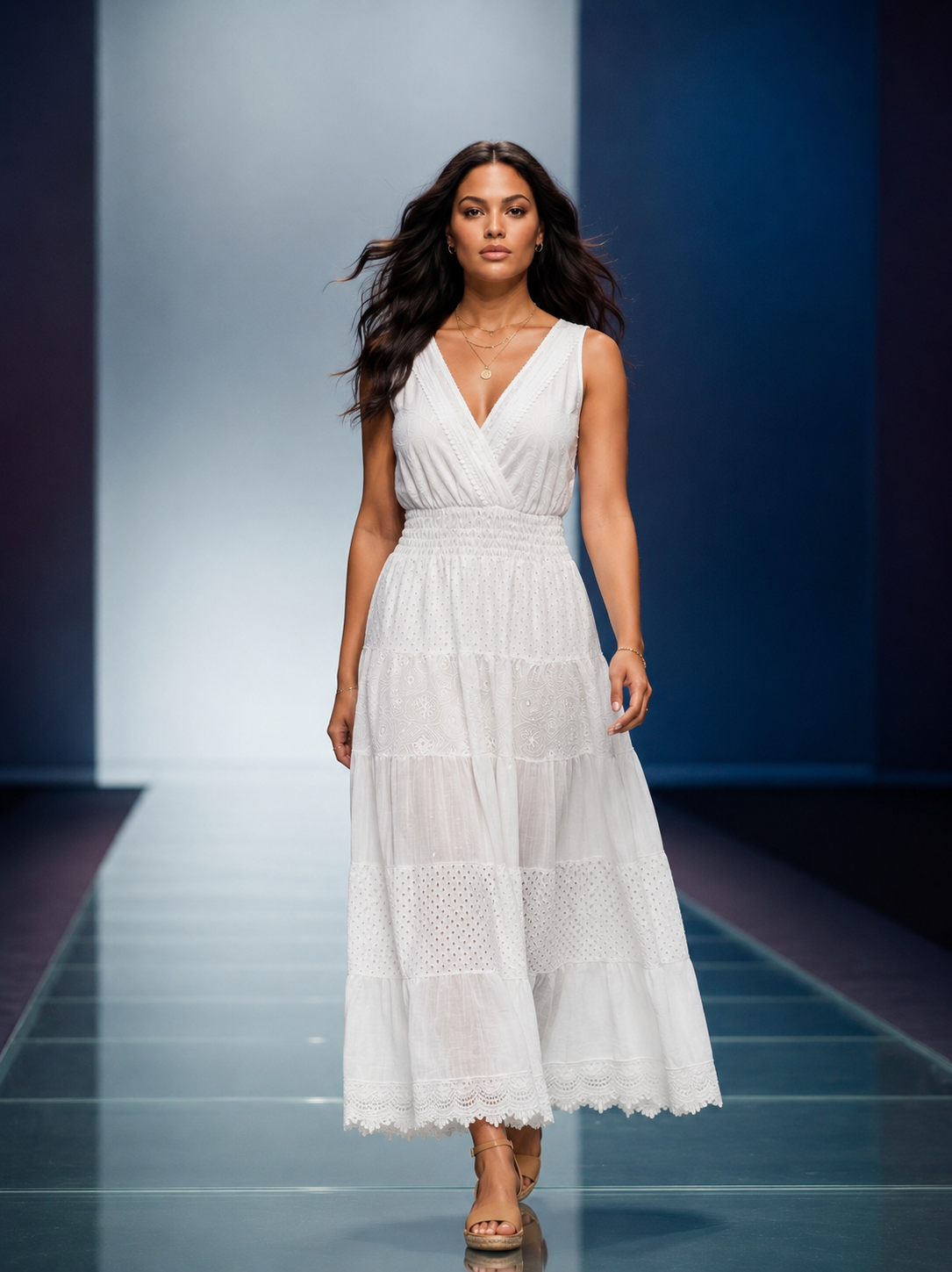 Vestito Lungo di Lino - Bianco