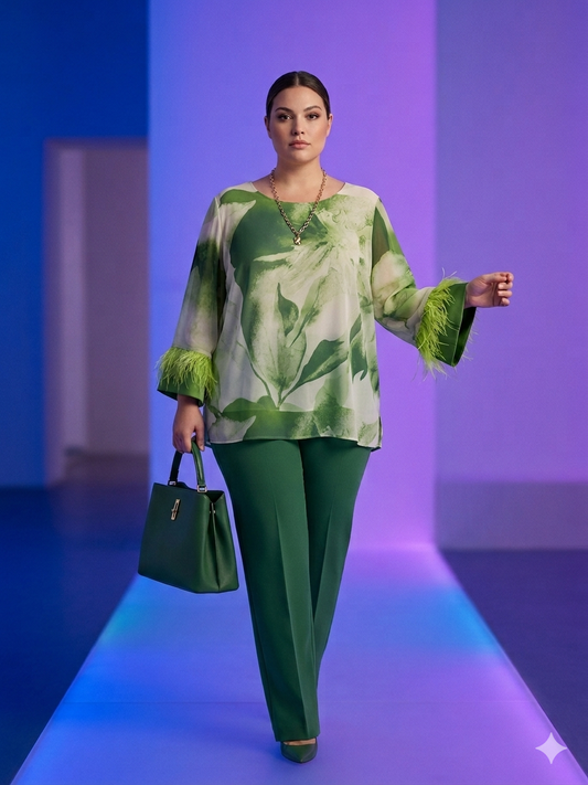Casacca Over con Collana - Verde