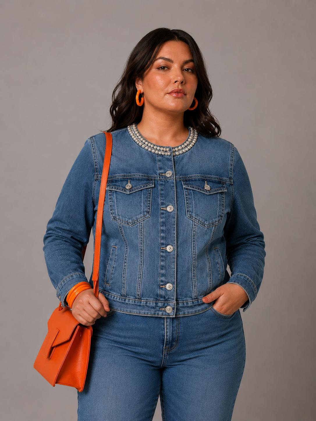 Giubbino con Perline, Claudia Ricci - Jeans