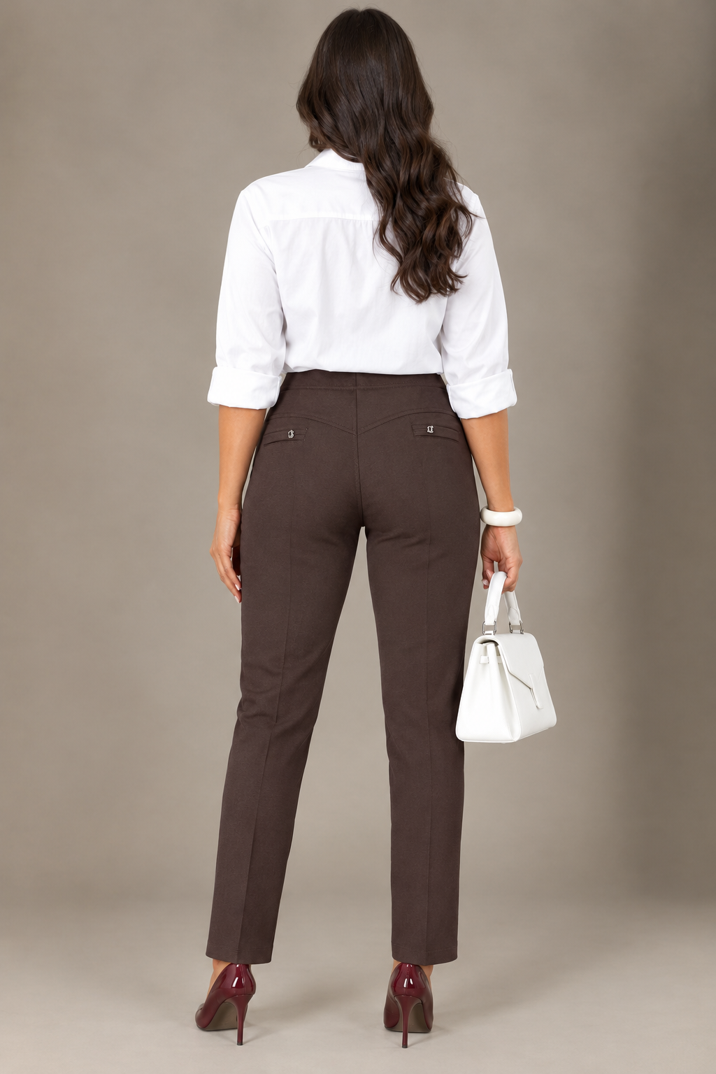 Pantaloni con Spille - Nero/Marrone