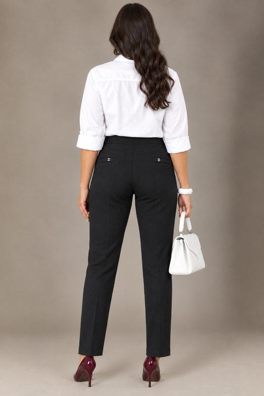 Pantaloni con Spille - Nero/Marrone