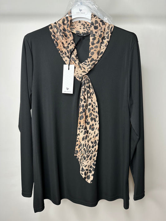 Maglia con Foulard, Lara Prince - Nero