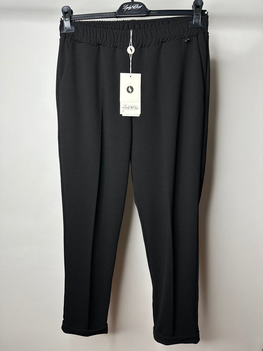 Pantaloni di Crepe, Lady Chic - Nero