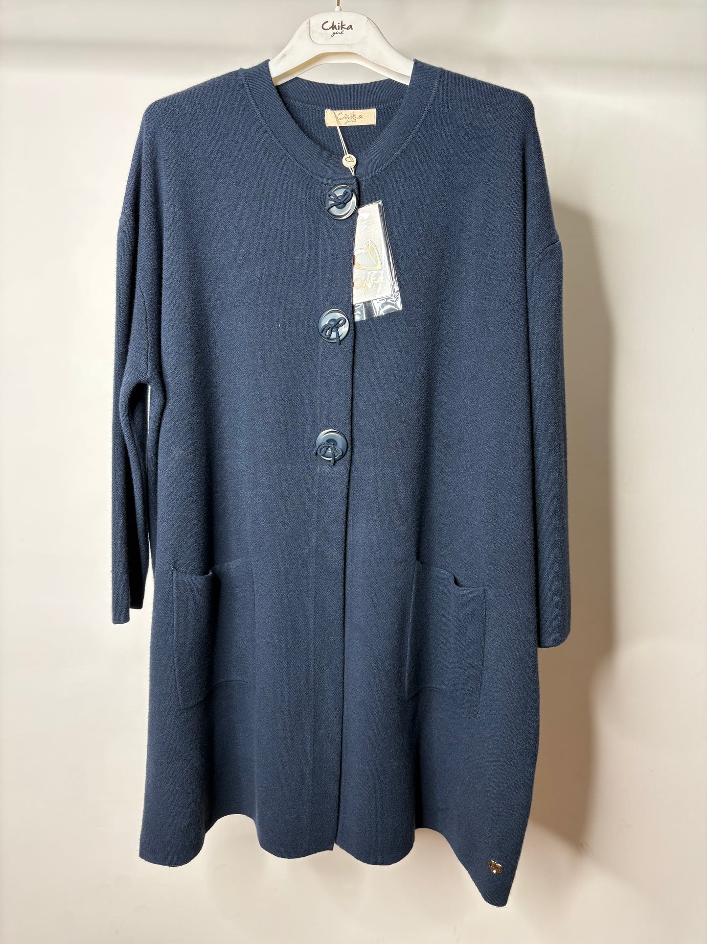 Cardigan con Tasche, Chika - Verde/Grigio/Nero/Blu