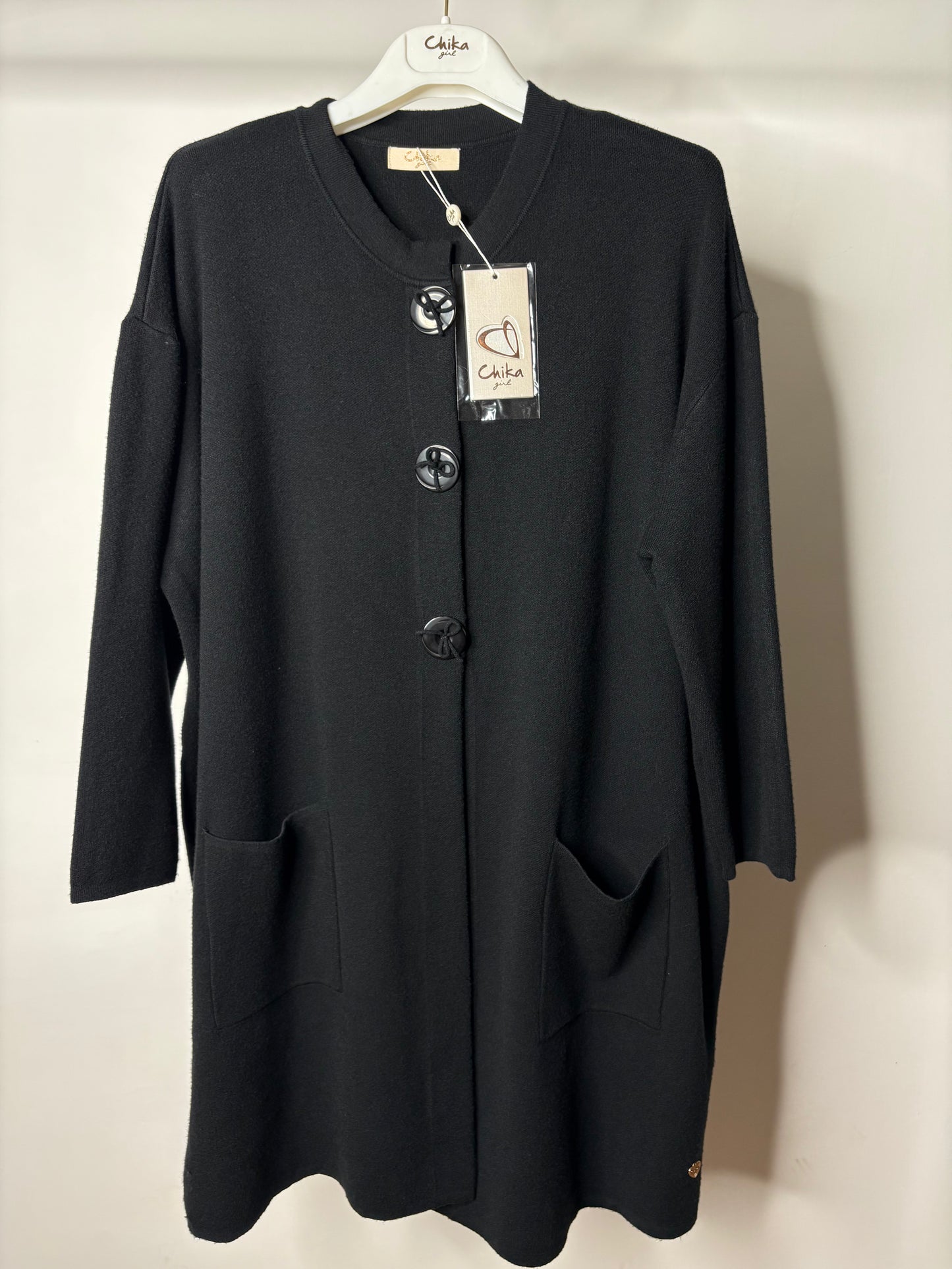 Cardigan con Tasche, Chika - Verde/Grigio/Nero/Blu