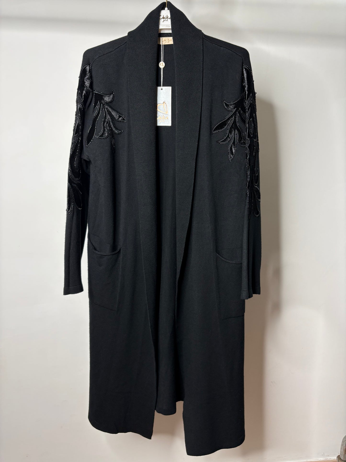 Cardigan Lungo, Chika - Grigio/Fango/Nero