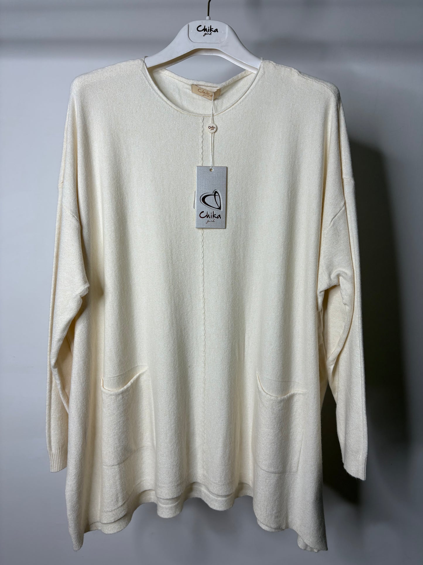 Maglia Over con Tasche, Chika - 4 Colori