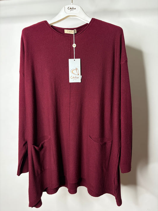 Maglia Over con Tasche, Chika - 4 Colori