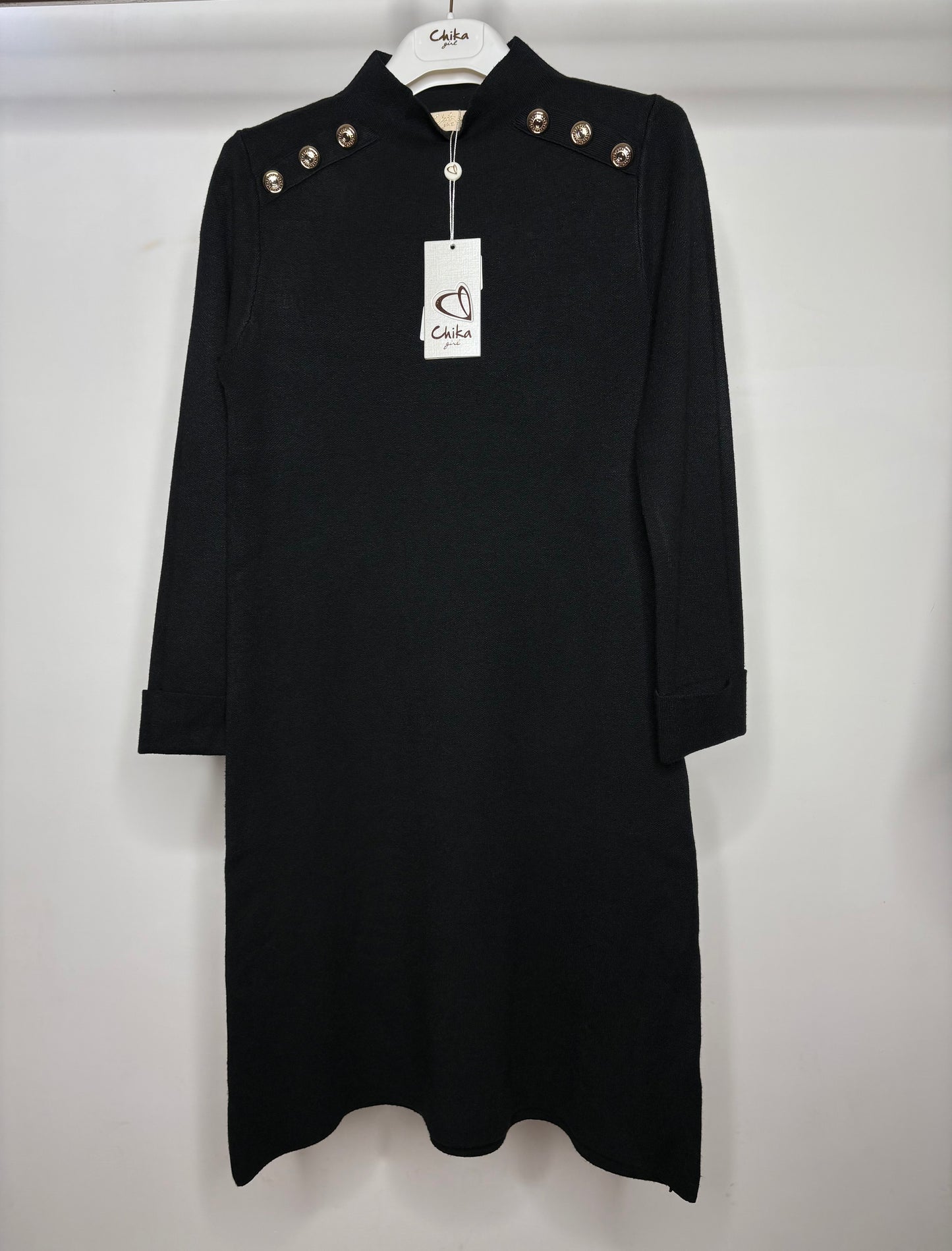 Vestito di Lana, Chika - Fango/Nero/Beige