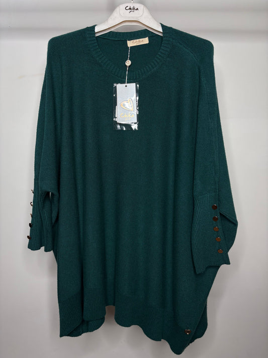 Maglia con Bottoncini su Maniche, Chika - 5 Colori