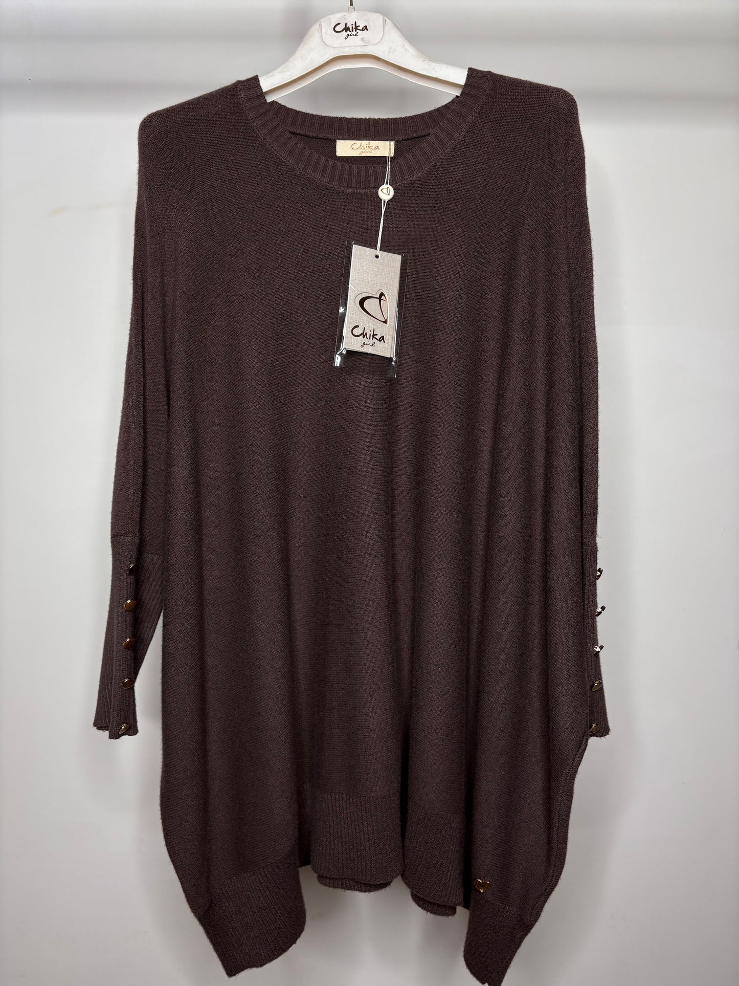 Maglia con Bottoncini su Maniche, Chika - 5 Colori