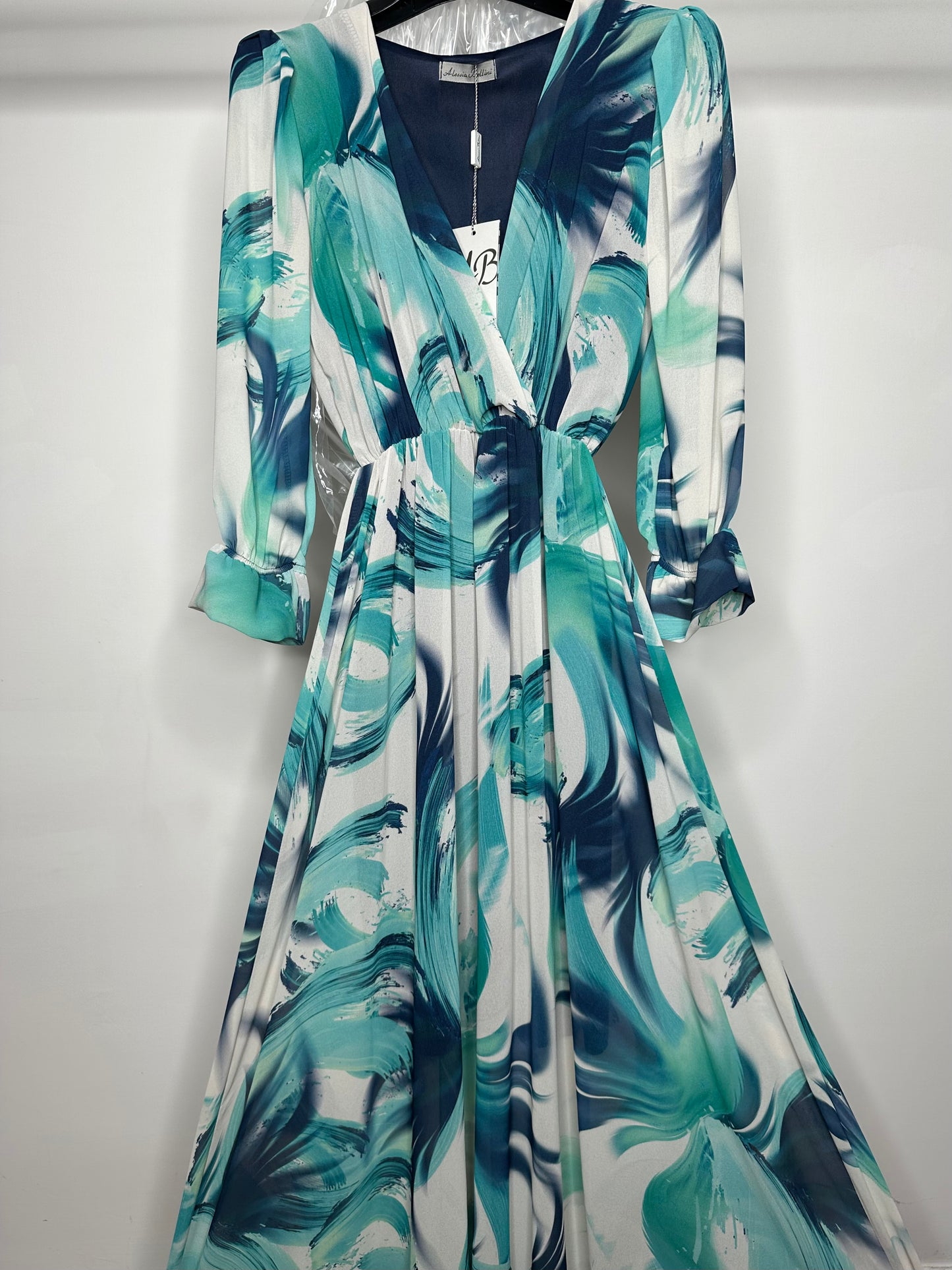 Vestito Lungo, Alessia Bellini - Verde/Blu/Rosa
