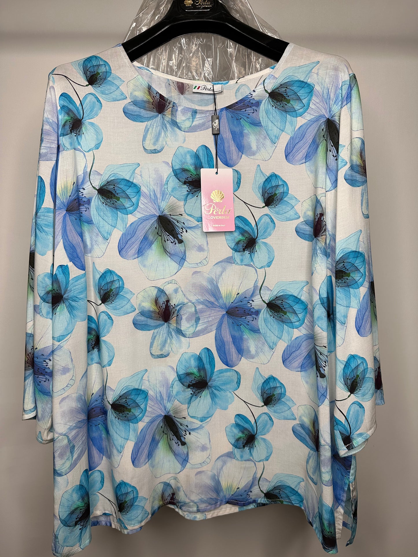 Casacca Calibrata, Perla - Azzurro
