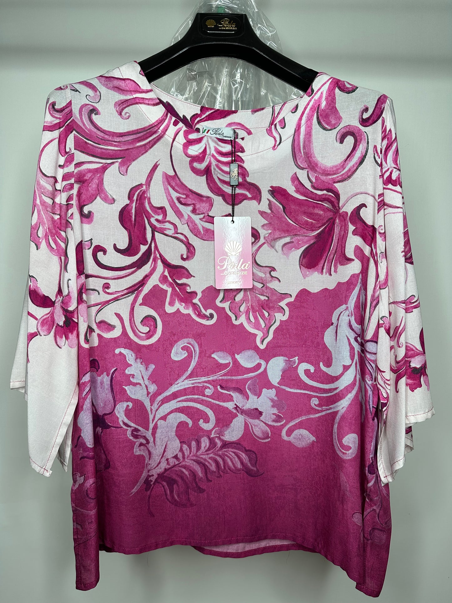 Casacca Fantasia, Perla - Magenta