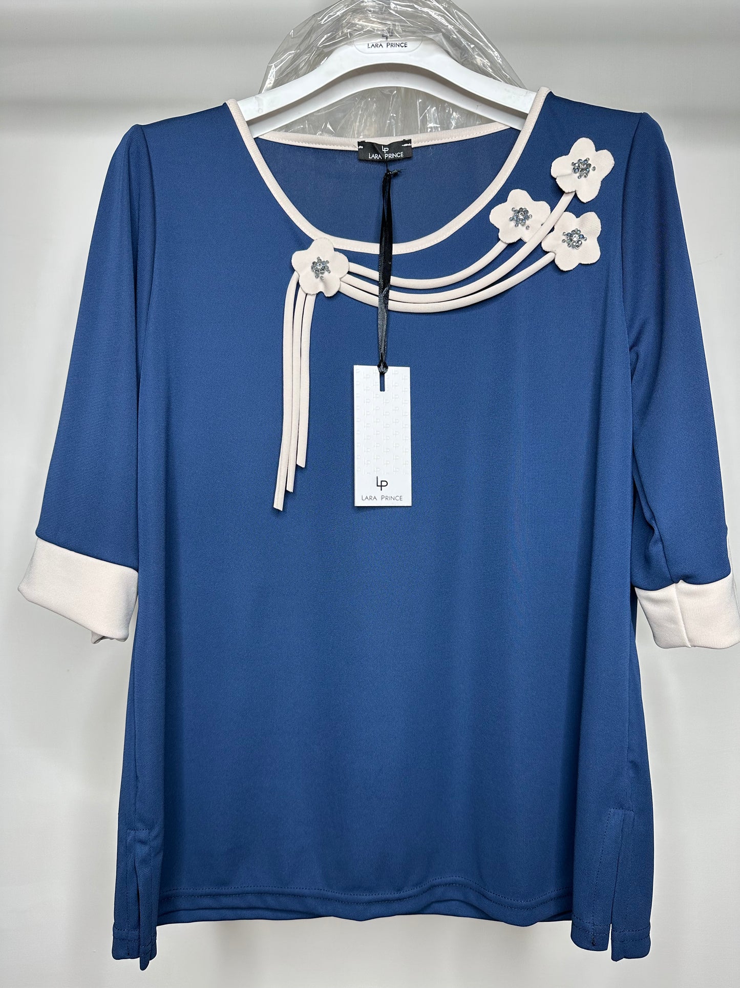 Maglia con Fiori, Lara Prince - Blu