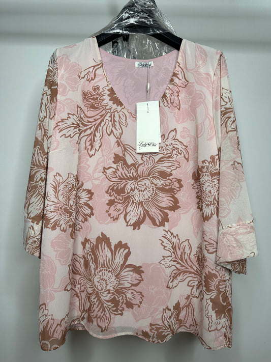 Casacca Fantasia, Lady Chic - Rosa