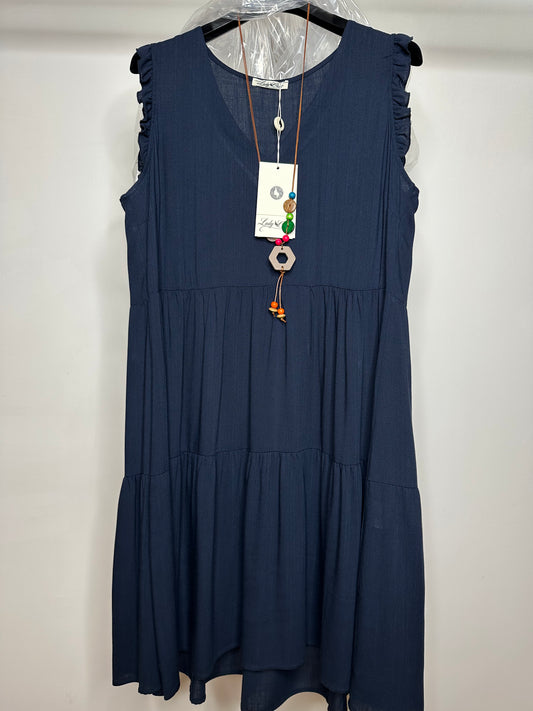 Vestito con Collana, Lady Chic - Blu