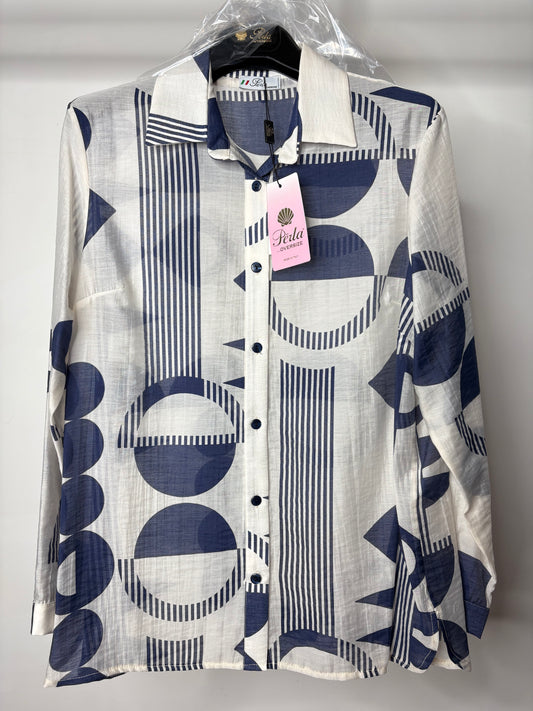 Camicia di Lino, Perla - Bianco
