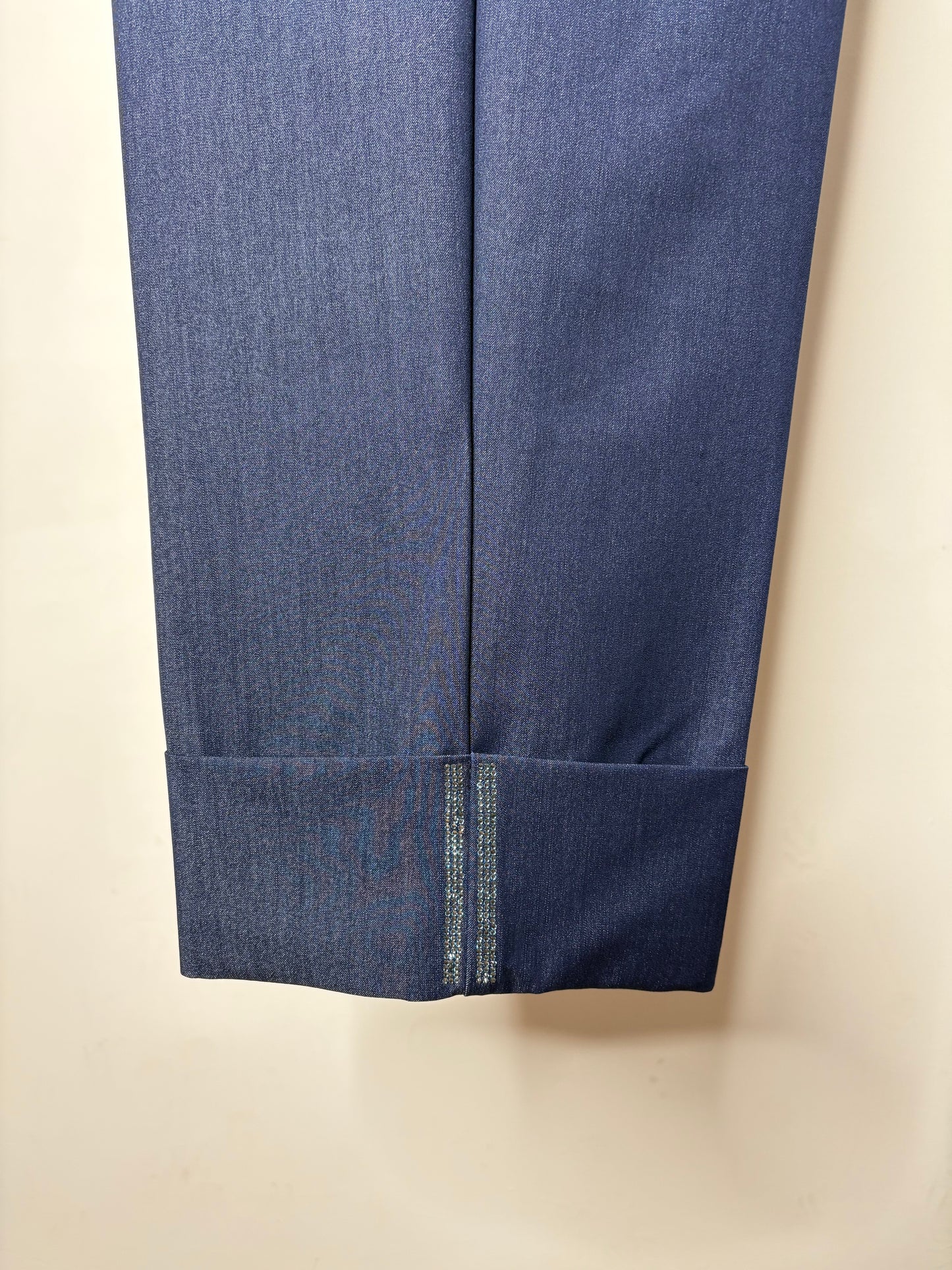 Pantaloni Elasticizzati, Tasca America, Perla - Blu