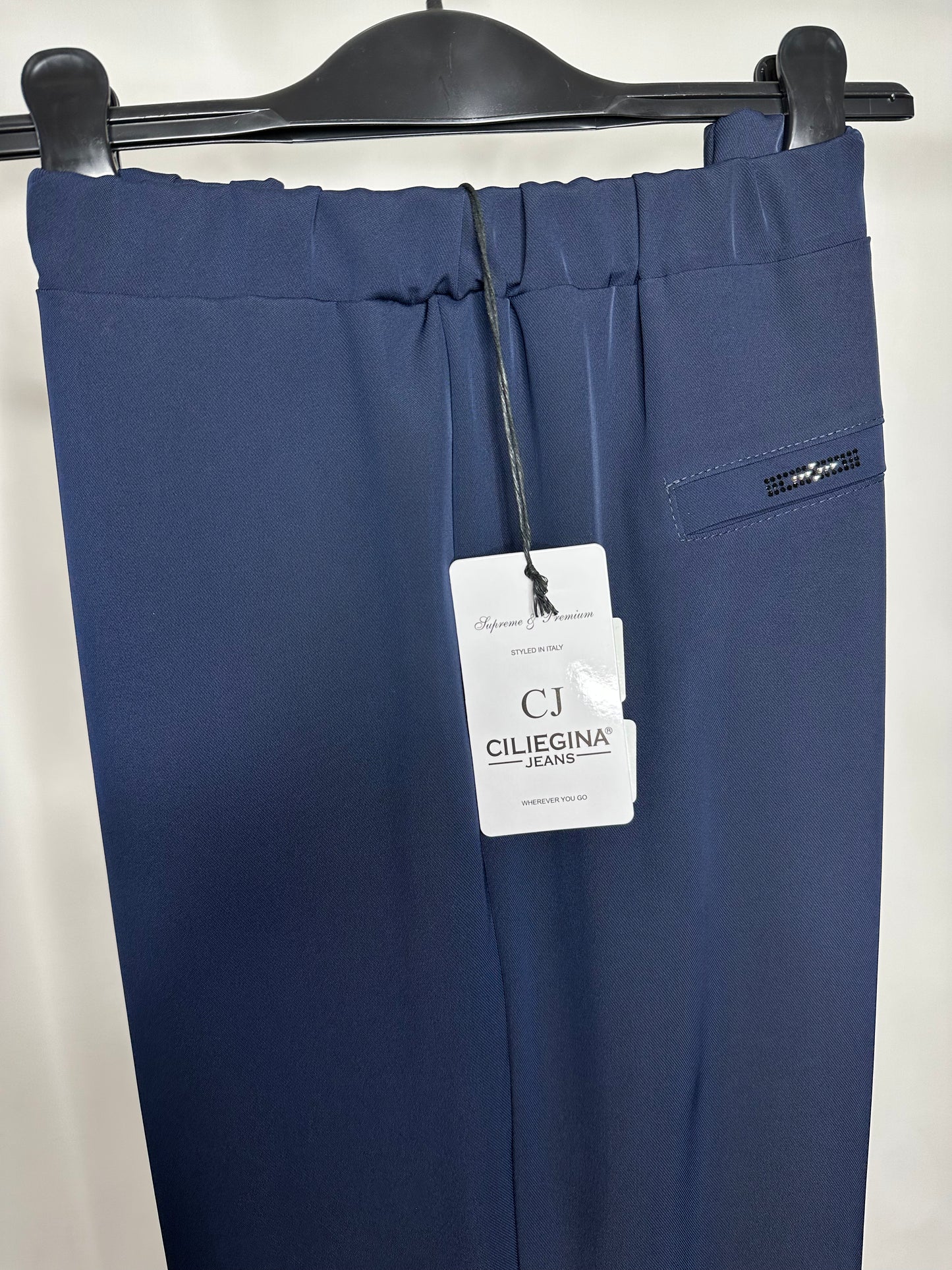 Pantaloni di Catì, Ciliegina - Nero/Blu