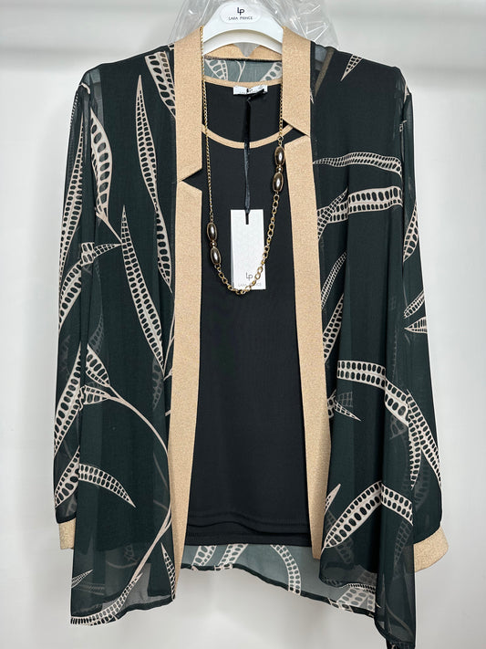Twinset con Collana, Lara Prince - Nero e Oro