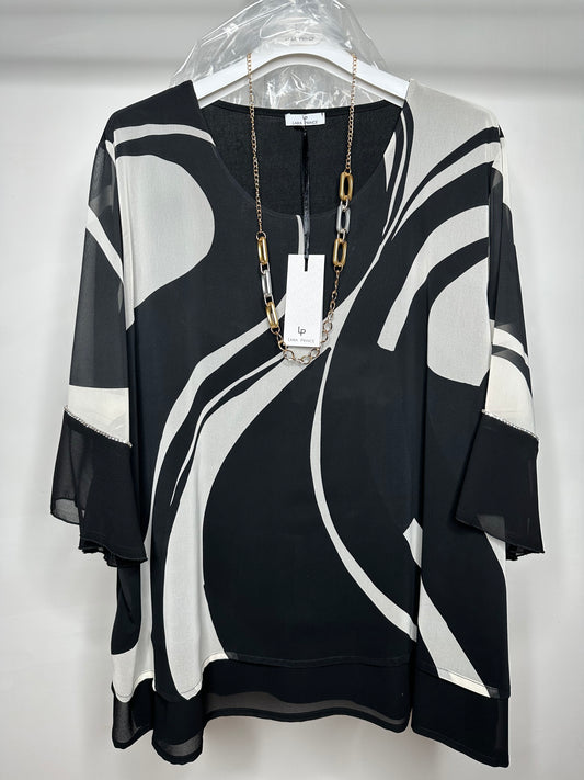 Casacca Calibrata con Collana, Lara Prince - Nero