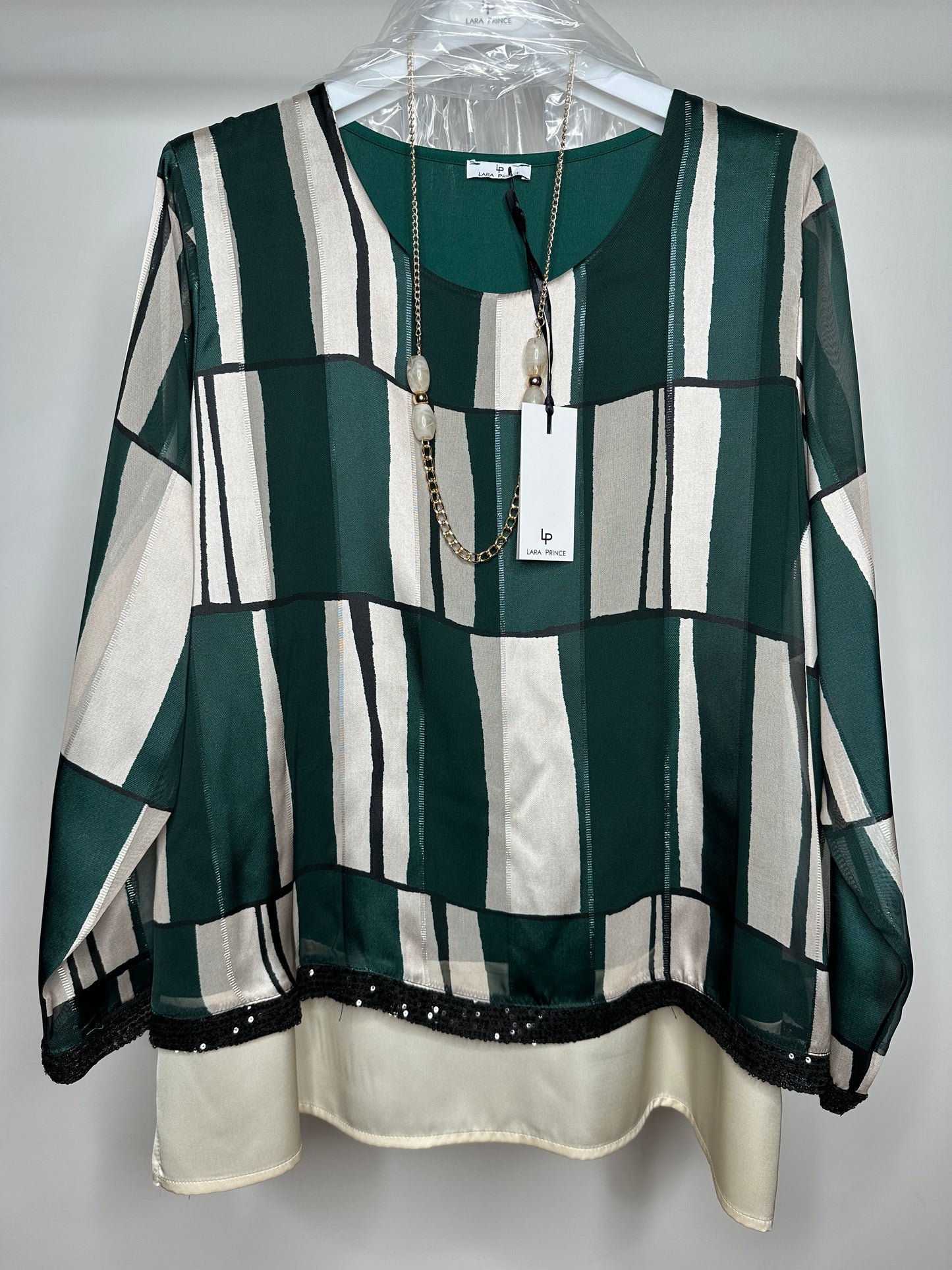 Casacca Calibrata con Collana, Lara Prince - Verde