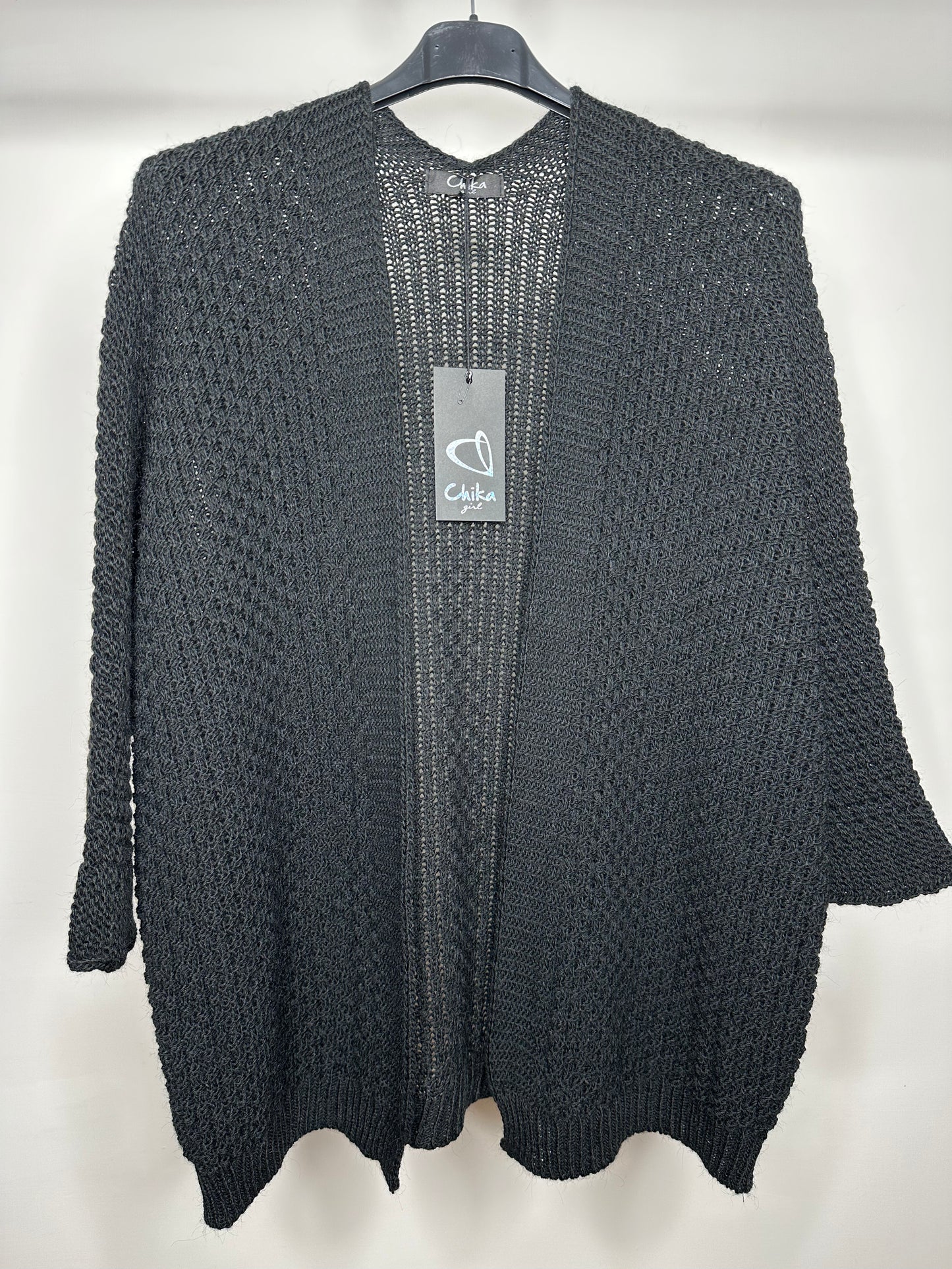 Maglia Aperta, Chika - Nero/Bordeaux/Marrone/Panna
