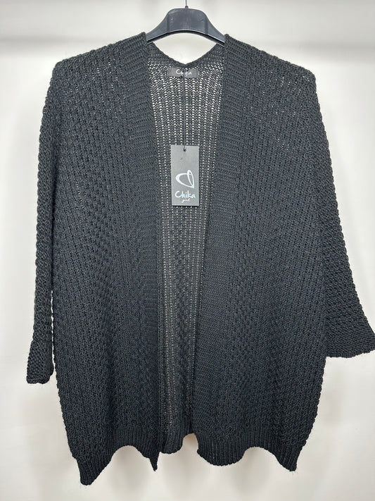Maglia Aperta, Chika - Nero/Bordeaux/Marrone/Panna