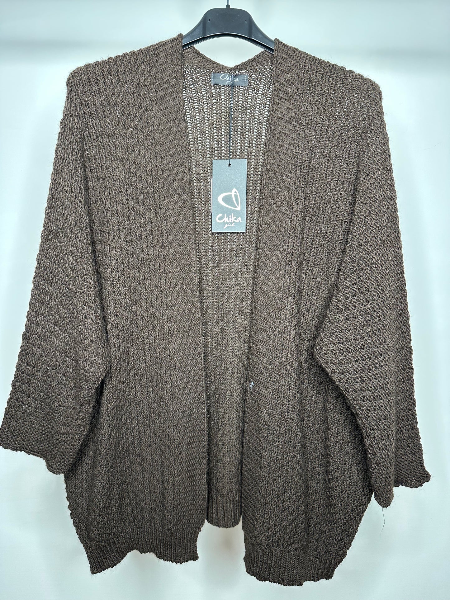 Maglia Aperta, Chika - Nero/Bordeaux/Marrone/Panna