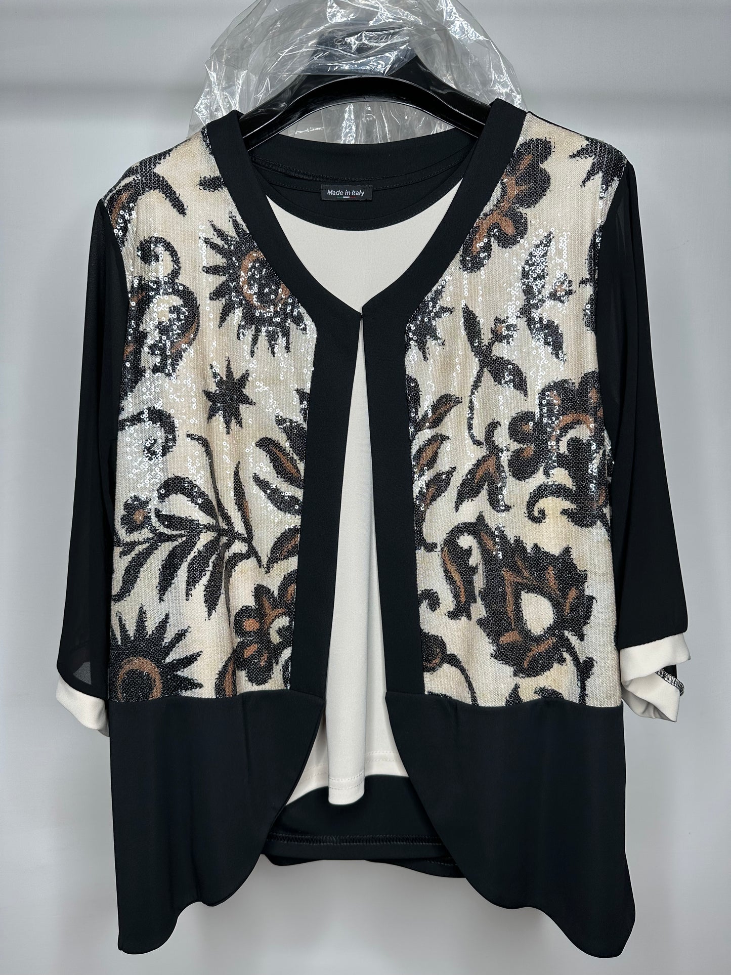 Twinset con Lurex, Emmegi - Nero