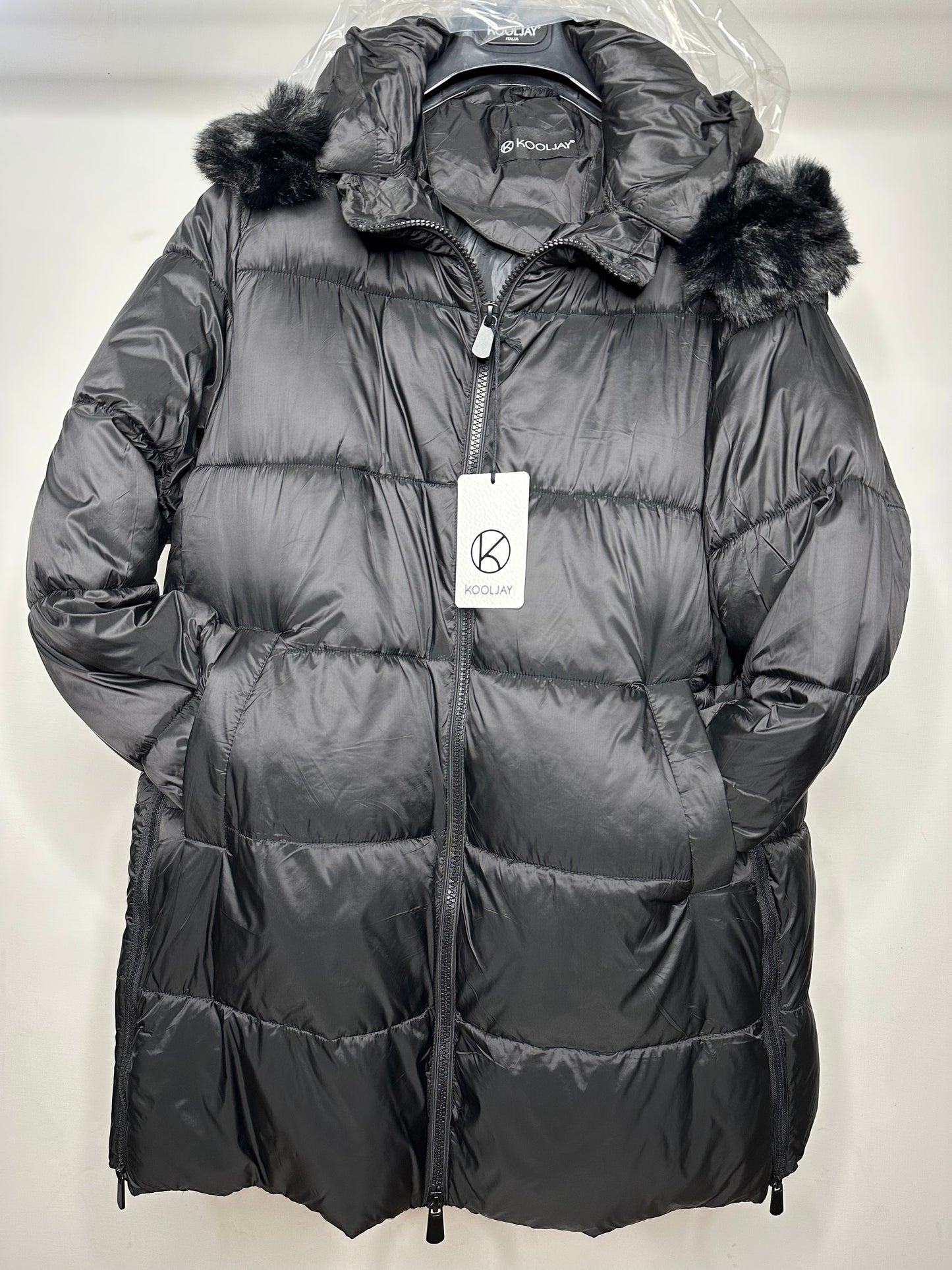 Giubbotto con Cappuccio, Kooljay - Nero