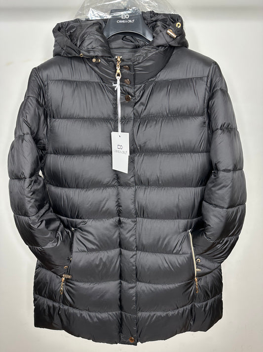 Giubbotto con Cappuccio, Chiara Oro - Nero