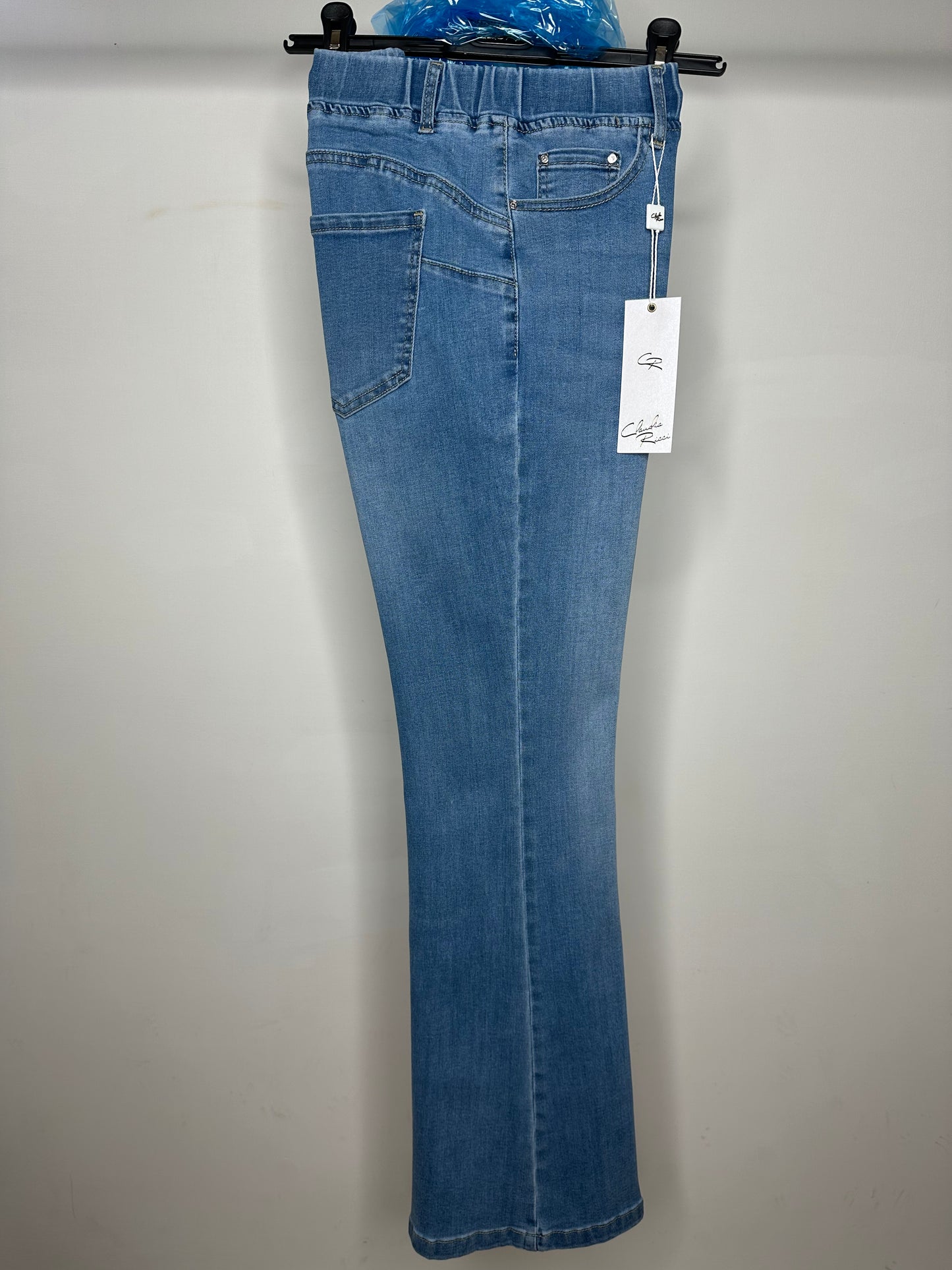 Jeans a Zampa con Elastico in Vita, Claudia Ricci - Jeans